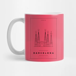 Barcelona Minimal Poster Mug